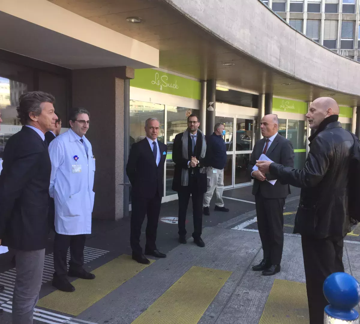 Alain Berset en visite aux HUG